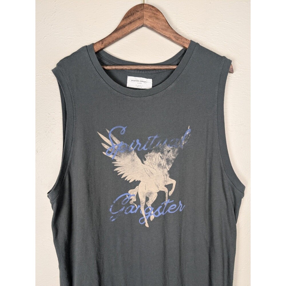 Spiritual Gangster Gray Pegasus Mulholland Sleeveless Cotton Maxi Dress - XL - Picture 7 of 14